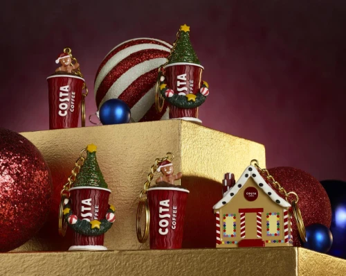 Costa Coffee Festive Keyrings 2024