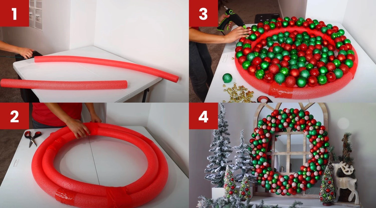 7 amazing Christmas decorations you can make with a pool noodle ...