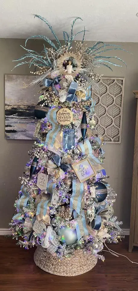 Pastel coloured themed tree