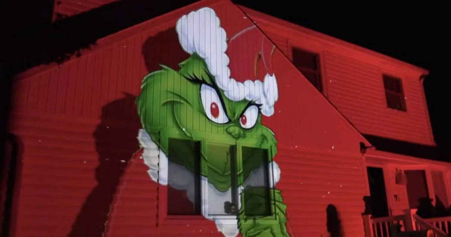 grinch house projector