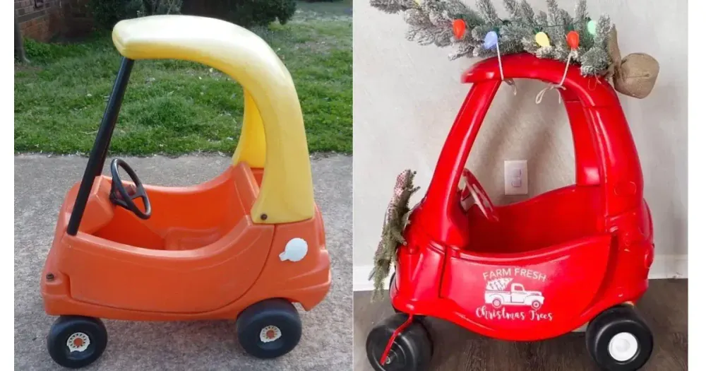 Convert a Little Tikes Car to a Christmas Tree Car