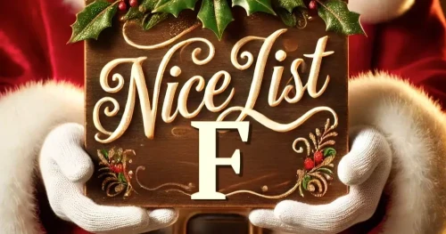 Kids Names on Santa Claus's Nice List AI Art For Names Beginning With 'F'