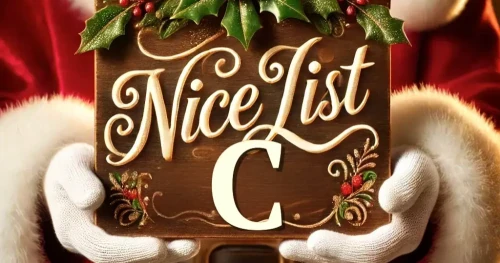 Kids Names on Santa Claus's Nice List AI Art For Names Beginning With 'C'