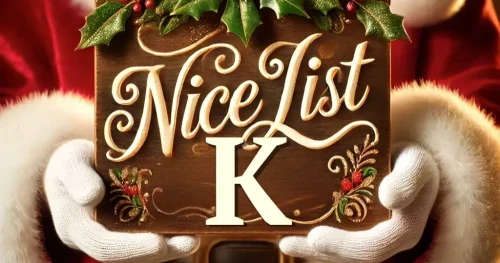 Kids Names on Santa Claus's Nice List AI Art For Names Beginning With 'K'