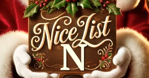 Kids Names on Santa Claus's Nice List AI Art For Names Beginning With 'N'