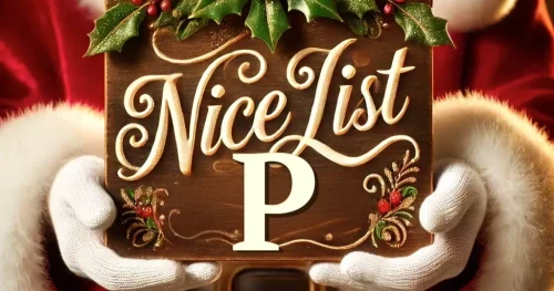 Kids Names on Santa Claus's Nice List AI Art For Names Beginning With 'P'