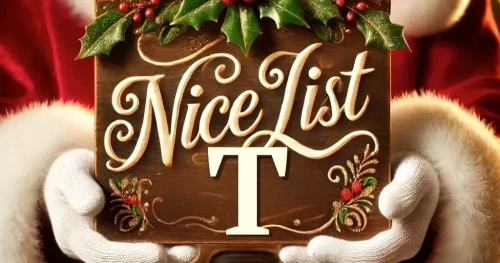 Kids Names on Santa Claus's Nice List AI Art For Names Beginning With 'T'