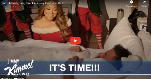 Mariah Carey 'It's Time' Pranks Jimmy Kimmel in Bed