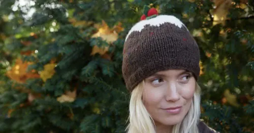 Gorgeous Christmas Pudding Knitted Beanie
