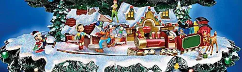 The Wonderful World Of Disney' Tabletop Musical Lit Rotating Christmas Tree