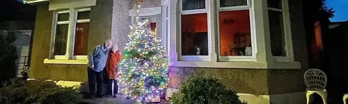 Couple from Edinburgh, Scotland are keeping their Christmas tree up all year