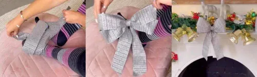 Woman shares perfect way to make a bow with your feet