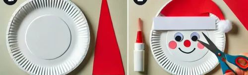 How To Make A Santa Face with a Paper Plate