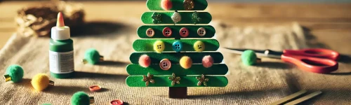 Christmas Tree Popsicle Stick Craft