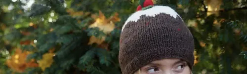 Gorgeous Christmas Pudding Knitted Beanie