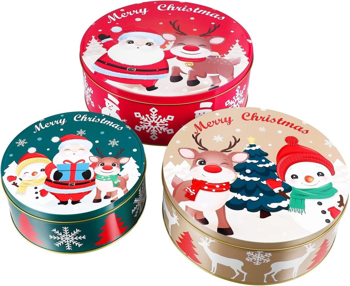 Christmas Cookie Tins 3 Pack