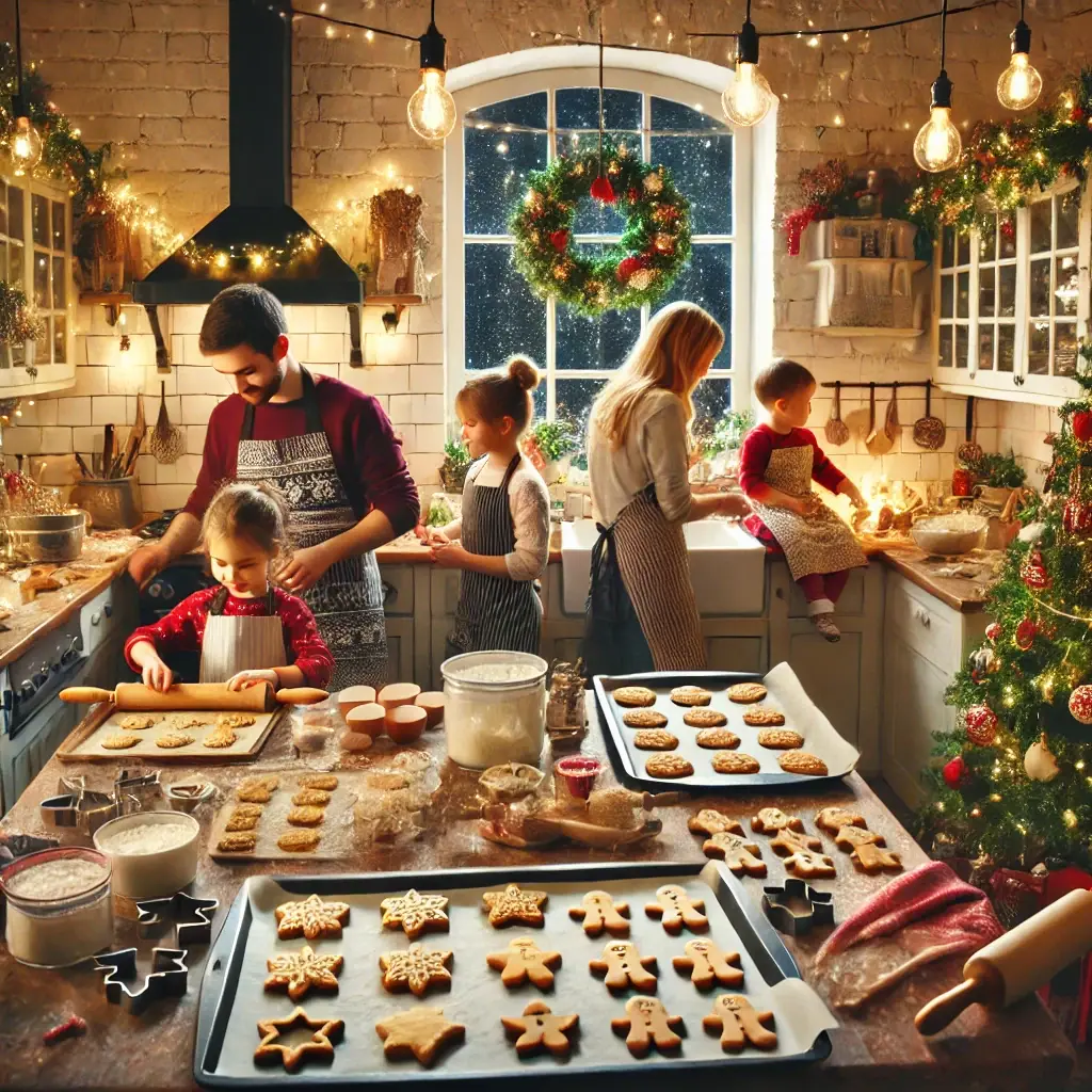 Bake Christmas cookies